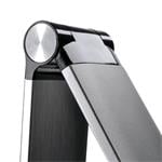 Solight LED stolná lampa stmievateľná, 11 W, zmena chromatickosti, brúsený hliník, strieborná