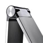 Solight LED stolná lampa stmievateľná, 11 W, zmena chromatickosti, brúsený hliník, strieborná
