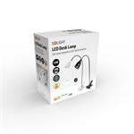Solight LED stolní lampička, 2.5W, 3000K, clip, černá barva