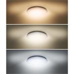 Solight LED stropné svetlo Plain, 3CCT, 24W, 1920lm, 3000K, 4000K, 6000K, okrúhle, 38cm