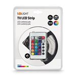 Solight LED svetelný pás, RGB, 3 m, sada s 12V adaptérom a diaľkovým ovládaním, 7,2 W/m, IP20