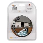 Solight LED světelný pás s testrem, 5m,  sada s 12V adaptérem, 4,8W/m, IP65, studená bílá