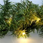 Solight LED vĂˇnoÄŤnĂ­ girlanda s jehliÄŤĂ­m, 5m, 80x LED, ÄŤasovaÄŤ, 3xAA, IP44