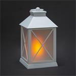 Solight LED vĂˇnoÄŤnĂ­ lucerna bĂ­lĂˇ, 20cm, ÄŤasovaÄŤ, 2x AA