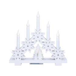 Solight LED vĂˇnoÄŤnĂ­ svĂ­cen s hvÄ›zdami, 30cm, 5x LED, 2x AA