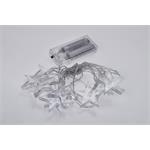 Solight LED vánoční řetěz, hvězdy, 1,5m, 10x LED, 2x AA, modré světlo