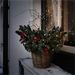 Solight LED venkovnĂ­ dekorace zvoneÄŤky, 100x LED, ÄŤasovaÄŤ, 55cm, 3x AA