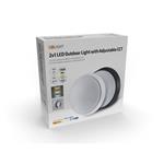 Solight LED venkovní osvětlení s nastavitelnou CCT, 18W, 1350lm, 22cm, 2v1 - bílý a černý kryt