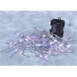 Solight LED venkovní rampouchy, 50LED, časovač, 8 funkcí, IP44, 3xAA baterie