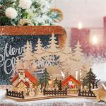 Solight LED vianočné mestečko s kostolom, 30x19cm, 2x AAA
