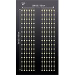 Solight LED vianočné osvetlenie okien, strieborné, 300x mini LED, časovač, 8 funkcií, USB