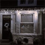 Solight LED vianočný prívesok, rampúchy, 120 LED, 3 m x 0,7 m, 6 m vedenie, vonkajšie, teplé biele svetlo, pamäť, časovač