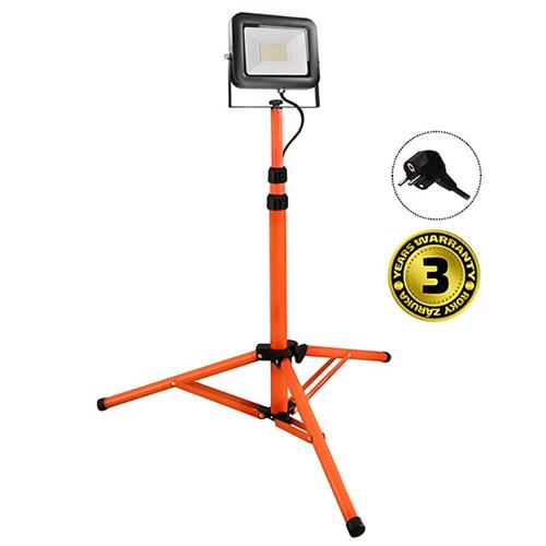 Solight LED vonkajší reflektor PRO s vysokým stojanom, 50W, 4600lm, kábel so zástrčkou, AC 230V