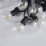 Solight LED vonkajšia balkónová reťaz so žiarovkami, 10 žiaroviek, 5m+3m, 500lm, teplá biela