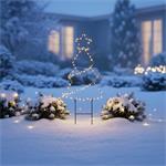Solight LED vonkajšia dekorácia vianočný stromček, 85x LED, časovač, 68cm, 3x AA