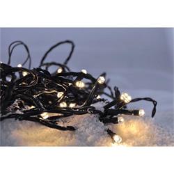 Solight LED vonkajšia vianočná reťaz, 200 LED diód, 10 m, 5 m vedenie, 8 funkcií, IP44, teplá biela