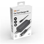 Solight nabíječka do auta USB-C, 65W, PD fast charger
