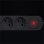 Solight predlžovací kábel 3 zásuvky, USB A+C 20W PD, 5 m, 3 x 1 mm2, biely, vypínač