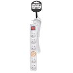 Solight prodlužovací přívod, 6 zásuvek, bílý, vypínač, 1,5m