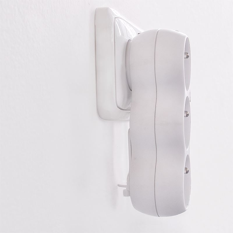 Solight rozbočka s podpěrou, 3 x 10A, bílá