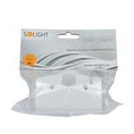 Solight rozbočovač, 2,5A + 2x 10A, biely