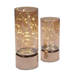 Solight sada dvou vĂˇnoÄŤnĂ­ch LED svÄ›tĂ©lek, 15/20cm, 30x LED, AA baterie