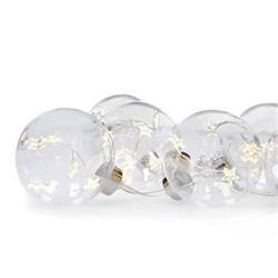 Solight sada LED vánočních koulí s hvězdami, vel. 6cm, 6ks, 30LED,časovač, tester, 3xAA