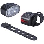 Solight set nabíjecích cyklo svítilen, 160lm přední, zadní červená, Li-Ion, USB