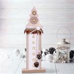 Solight vánoční LED dřevěná dekorace, stromek, 2x AA