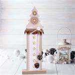 Solight vánoční LED dřevěná dekorace, stromek, 2x AA