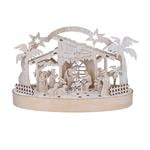 Solight Vianočný drevený betlehem, 5x LED, prírodné drevo, 25cm, 2x AA