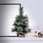Solight vianočný stromček 45cm, 15LED, 3x AA, časovač IP44