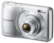 SONY kompakt DSC-S5000S, 14.1MPix, 5x zoom, 2,7" LCD, stříbrný + 2GB karta, pouzdro, 2xAA baterie s nabíječkou