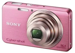 SONY kompakt DSC-W630P, 16.1MPix, 5x zoom, 2,7" LCD, HD video, růžový, iS