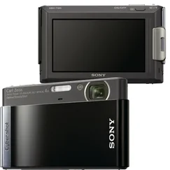 SONY kompakt DSCT90BE9, 12.1MPix, černý, 4x zoom, 3" LCD, video MPEG4, + 4GB MS