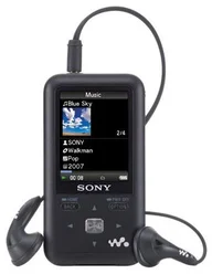 SONY NWZS618FB.CEV video MP3 walkman, FM rádio, 8GB - černý