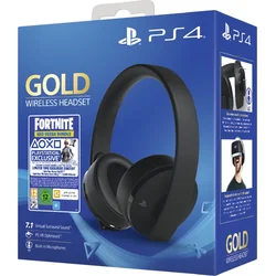 Sony PS4 Gold Wireless Headset, černá + voucher do Fortnite