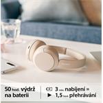 Sony WH-CH520, béžová, model 2023