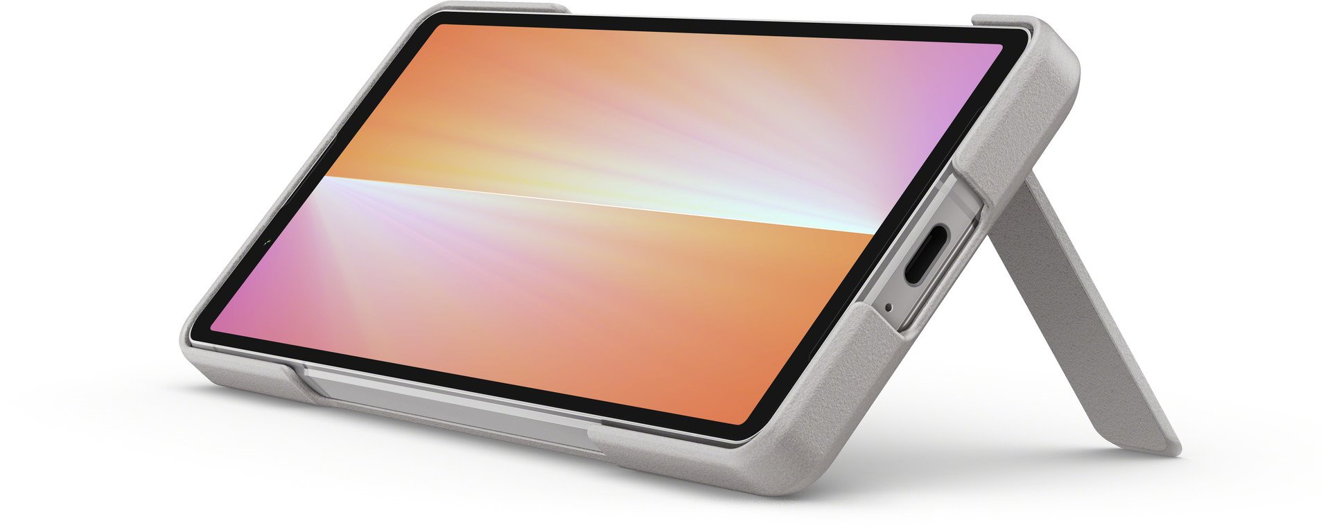 Sony Xperia Stand Cover pro Xperia 5 V 5G stříbrný