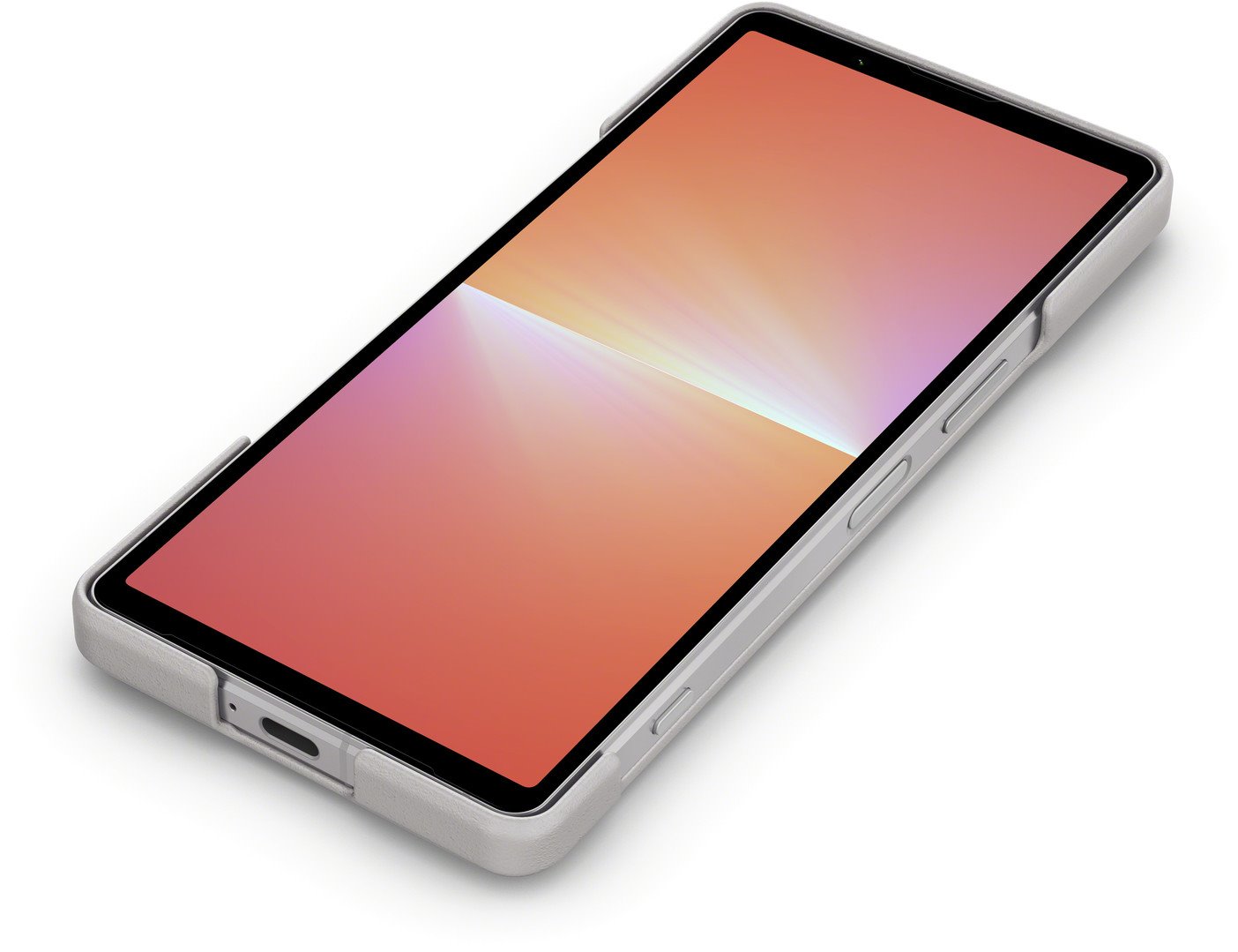 Sony Xperia Stand Cover pro Xperia 5 V 5G stříbrný