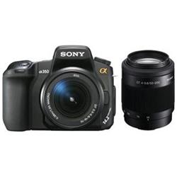 SONY zrcadlovka DSLRA350X 4.2MPix, černý, + 18-70mm + 55-200mm
