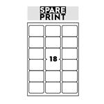 SPARE PRINT PREMIUM samolepiaci, biely, 100x A4 (18x štítok 68x47mm)