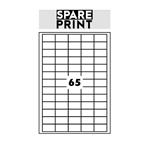SPARE PRINT PREMIUM samolepiaci, biely, 100x A4 (65x štítok 38x21mm)