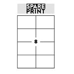 SPARE PRINT PREMIUM samolepiaci, biely, 100x A4 (8x štítok 105x74mm)