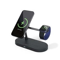 Spello 3in1 Magnetic Wireless Charging Stand (Magsafe Compatible) - černá
