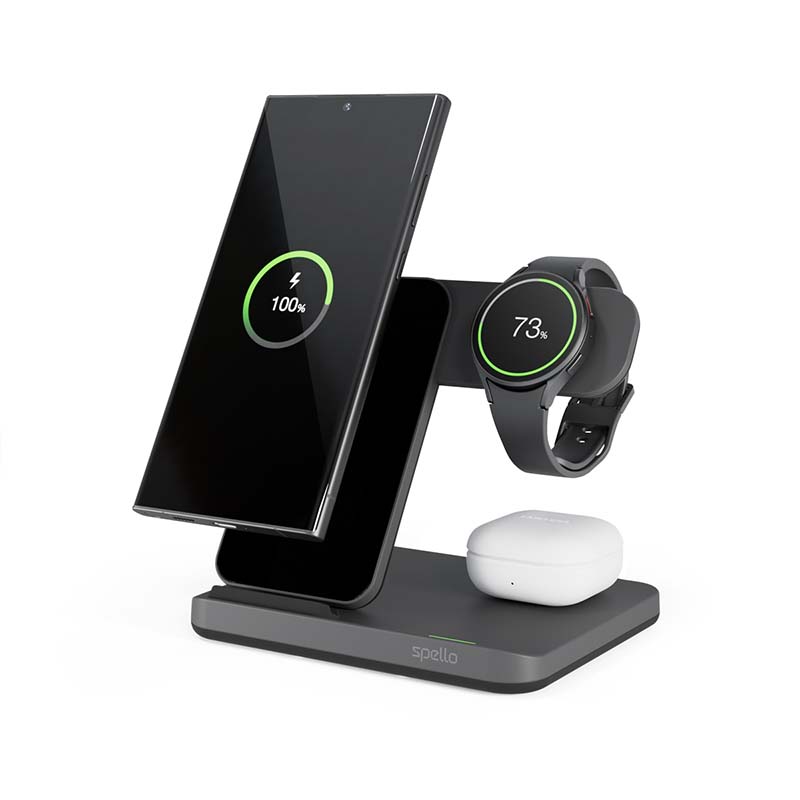 Spello 3in1 Wireless Charging Stand for Samsung - černá