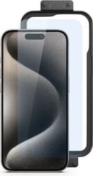 Spello Clear Glass pre iPhone 15 Plus – 2 ks s montážnym rámčekom