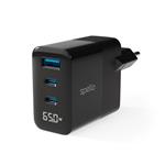 Spello ForceBoost Display GaN 65W nástenná nabíjačka SA65 - čierna