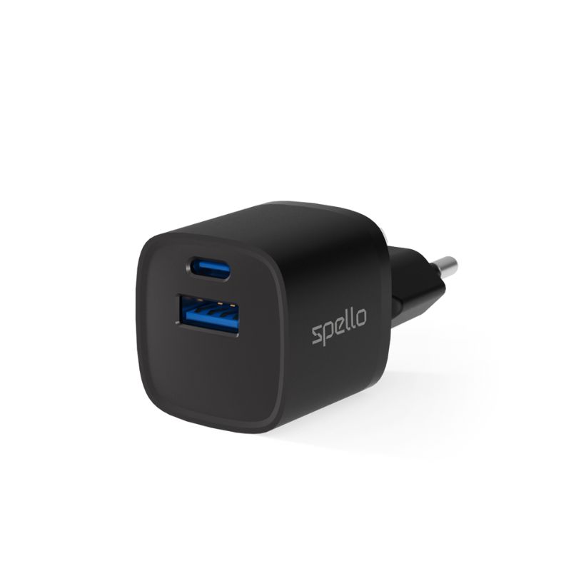 Spello ForceBoost SA10 20W GaN Wall Charger - černá