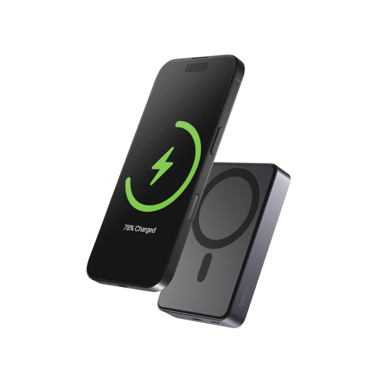Spello ForcePack Alu 10000mAh magnetická bezdrôtová powerbanka SM71 - vesmírne sivá